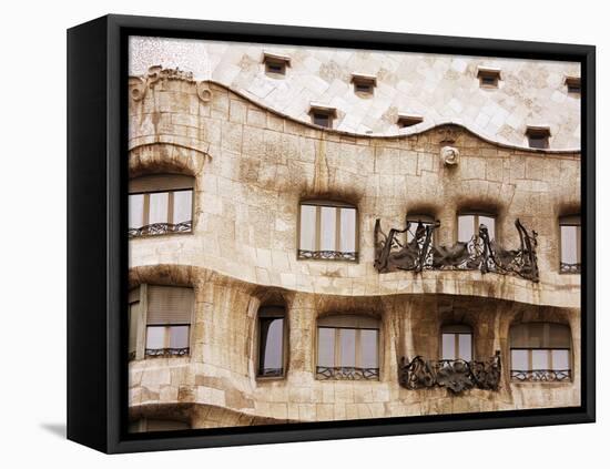 Casa Mila (La Pedrera) By Gaudi, UNESCO World Heritage Site, Barcelona, Catalonia, Spain, Europe-Richard Cummins-Framed Stretched Canvas