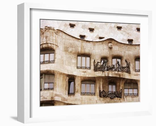 Casa Mila (La Pedrera) By Gaudi, UNESCO World Heritage Site, Barcelona, Catalonia, Spain, Europe-Richard Cummins-Framed Photographic Print