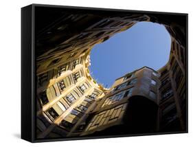 Casa Mila, UNESCO World Heritage Site, Barcelona, Catalonia, Spain, Europe-Ben Pipe-Framed Stretched Canvas