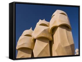 Casa Mila, UNESCO World Heritage Site, Barcelona, Catalonia, Spain, Europe-Ben Pipe-Framed Stretched Canvas