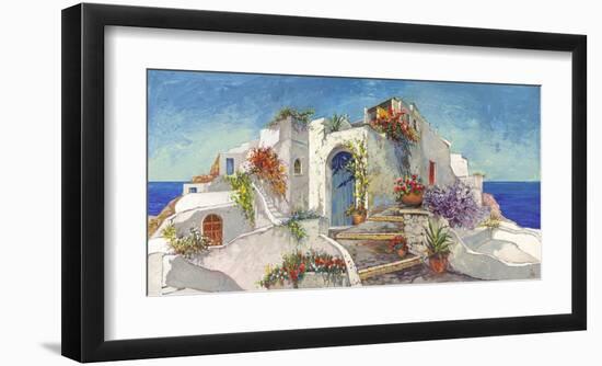 Casa nelle Cicladi-Luigi Florio-Framed Art Print