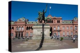 Casa Rosada (Pink House) (Casa De Gobierno) (Government House)-Michael Runkel-Stretched Canvas