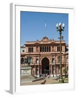 Casa Rosada Where Juan Peron Appeared on This Central Balcony, Plaza De Mayo-Robert Harding-Framed Photographic Print