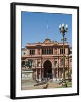 Casa Rosada Where Juan Peron Appeared on This Central Balcony, Plaza De Mayo-Robert Harding-Framed Photographic Print