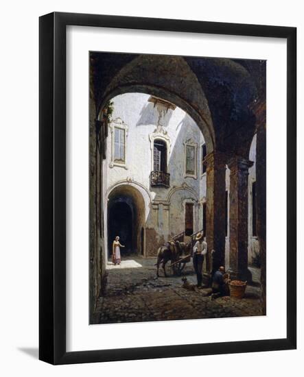 Casa Villa Courtyard, in Ospizi Civici Street, Parma-Candido Lopez-Framed Giclee Print