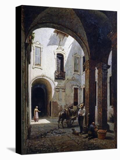 Casa Villa Courtyard, in Ospizi Civici Street, Parma-Candido Lopez-Stretched Canvas