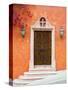 Casa With Bougainvillea, San Miguel, Guanajuato State, Mexico-Julie Eggers-Stretched Canvas