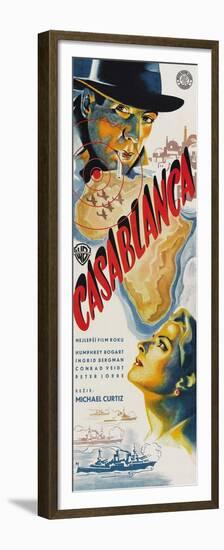 Casablanca, Czech Movie Poster, 1942-null-Framed Premium Giclee Print