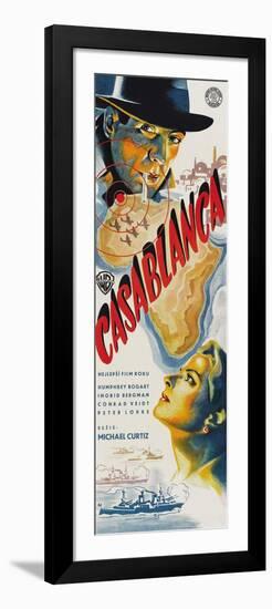 Casablanca, Czech Movie Poster, 1942-null-Framed Premium Giclee Print