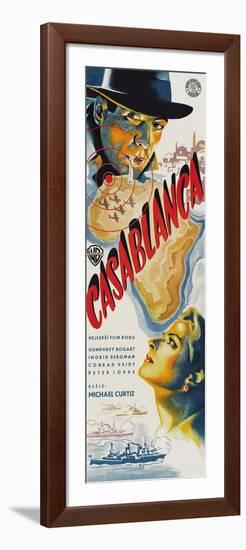 Casablanca, Czech Movie Poster, 1942-null-Framed Premium Giclee Print
