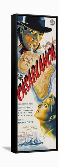 Casablanca, Czech Movie Poster, 1942-null-Framed Stretched Canvas