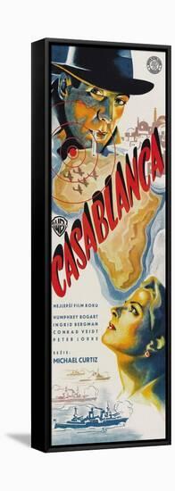 Casablanca, Czech Movie Poster, 1942-null-Framed Stretched Canvas