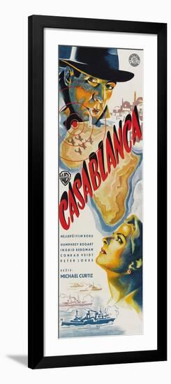 Casablanca, Czech Movie Poster, 1942-null-Framed Premium Giclee Print