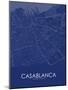 Casablanca, Morocco Blue Map-null-Mounted Poster
