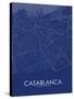 Casablanca, Morocco Blue Map-null-Stretched Canvas