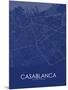 Casablanca, Morocco Blue Map-null-Mounted Poster