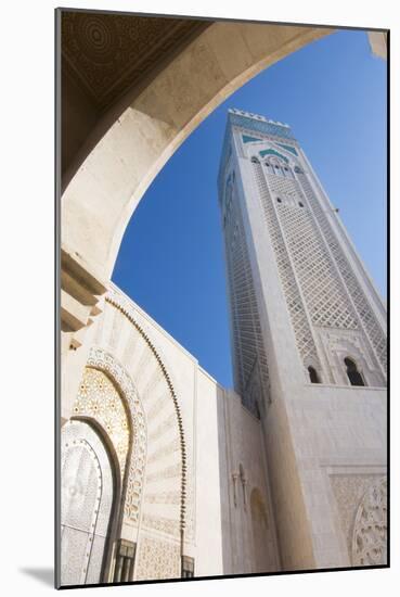 Casablanca, Morocco Exterior, Famous Hassan II Mosque-Bill Bachmann-Mounted Photographic Print