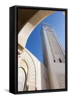 Casablanca, Morocco Exterior, Famous Hassan II Mosque-Bill Bachmann-Framed Stretched Canvas