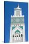 Casablanca, Morocco, Exterior Steeple Famous Hassan II Mosque-Bill Bachmann-Stretched Canvas