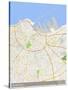 Casablanca, Morocco Map-null-Stretched Canvas