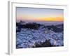 Casares at Sunset, Casares, Malaga Province, Andalusia, Spain-Doug Pearson-Framed Photographic Print