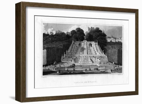 Cascade De St Cloud, Paris, 1830-Benjamin Winkles-Framed Giclee Print
