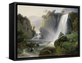 Cascade de Tivoli-Jean Charles Joseph Rémond-Framed Stretched Canvas