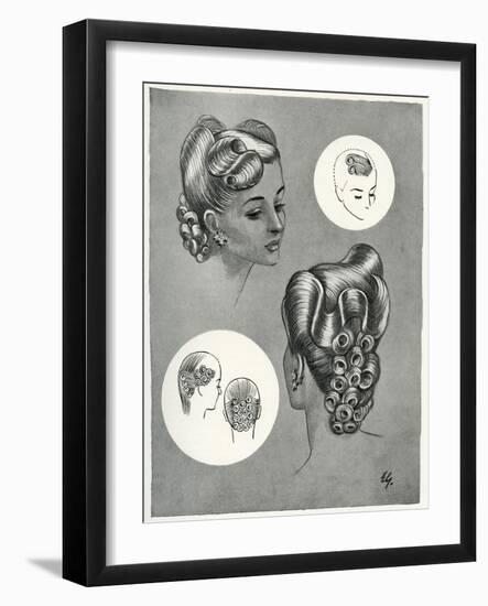 Cascade Hairstyle 1940S-null-Framed Art Print