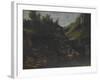 Cascade in a Rocky Landscape, C.1872-4-Gustave Courbet-Framed Giclee Print