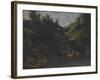 Cascade in a Rocky Landscape, C.1872-4-Gustave Courbet-Framed Giclee Print