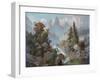Cascade in the Rocky Mountains-null-Framed Giclee Print