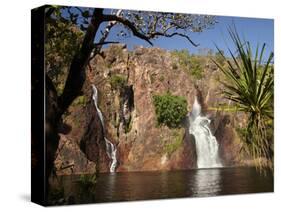 Cascade of Wangi Falls, Litchfield National Park, Northern Territory, Australia-David Wall-Stretched Canvas