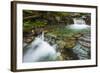 Cascade on Baring Creek, Glacier National Park, Montana, Usa-Russ Bishop-Framed Photographic Print