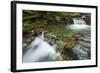 Cascade on Baring Creek, Glacier National Park, Montana, Usa-Russ Bishop-Framed Photographic Print