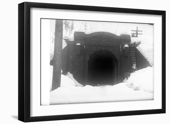 Cascade Tunnel, Near Stevens Pass, 1910-Ashael Curtis-Framed Premium Giclee Print