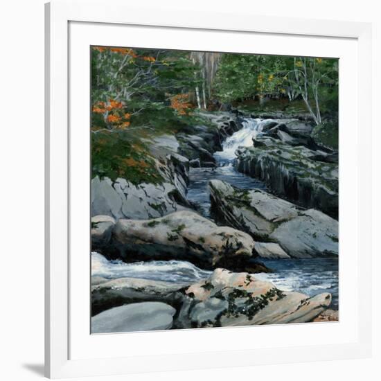 Cascades dans les Bois-Francs-Sylvia Audet-Framed Art Print