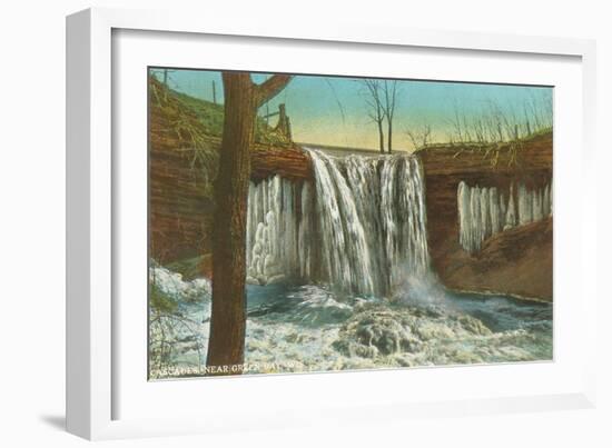 Cascades near Green Bay, Wisconsin-null-Framed Art Print