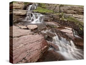 Cascades over Red Rock, Glacier National Park, Montana, United States of America, North America-James Hager-Stretched Canvas