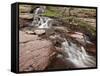 Cascades over Red Rock, Glacier National Park, Montana, United States of America, North America-James Hager-Framed Stretched Canvas