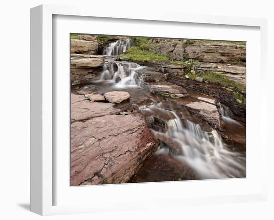 Cascades over Red Rock, Glacier National Park, Montana, United States of America, North America-James Hager-Framed Photographic Print