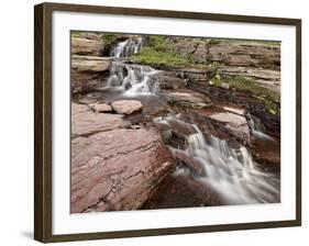 Cascades over Red Rock, Glacier National Park, Montana, United States of America, North America-James Hager-Framed Photographic Print