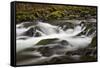 Cascades Through Moss-Covered Boulders-James-Framed Stretched Canvas