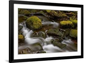 Cascades Through Moss-Covered Boulders-James-Framed Photographic Print