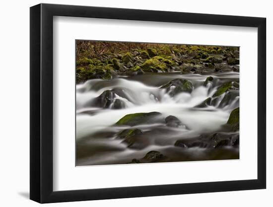 Cascades Through Moss-Covered Boulders-James-Framed Photographic Print