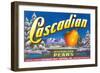 Cascadian Pear Label-null-Framed Art Print