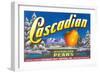 Cascadian Pear Label-null-Framed Art Print