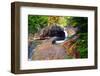 Cascading Creek of the Basin, Franconia Notch, NH-George Oze-Framed Photographic Print