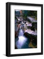 Cascading Falls on the Ammonoosuc River-George Oze-Framed Photographic Print