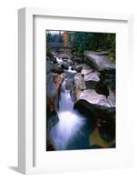 Cascading Falls on the Ammonoosuc River-George Oze-Framed Photographic Print