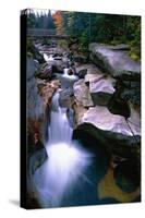 Cascading Falls on the Ammonoosuc River-George Oze-Stretched Canvas